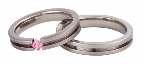 Obrączki tytanowe model damski