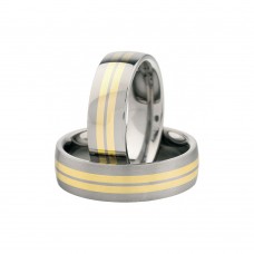 Obrączki tytanowo-złote