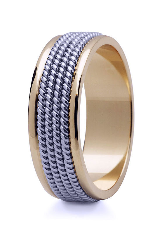 Obrączki z żółtego i białego złota 7