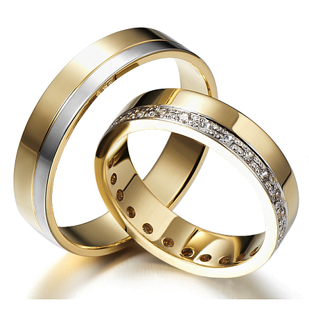Wykwintne obrączki - białe i żółte złoto