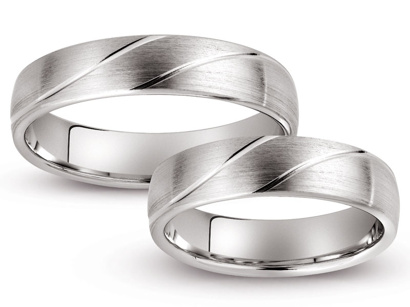 obrączki ślubne białe złoto rodowane apart