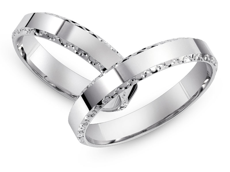 obrączki ślubne z białego złota apart