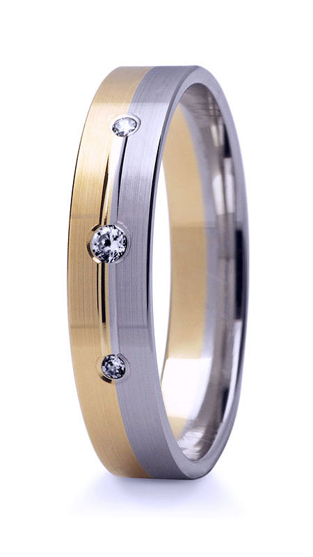 obrączki ślubne z białęgo i żółtego złota