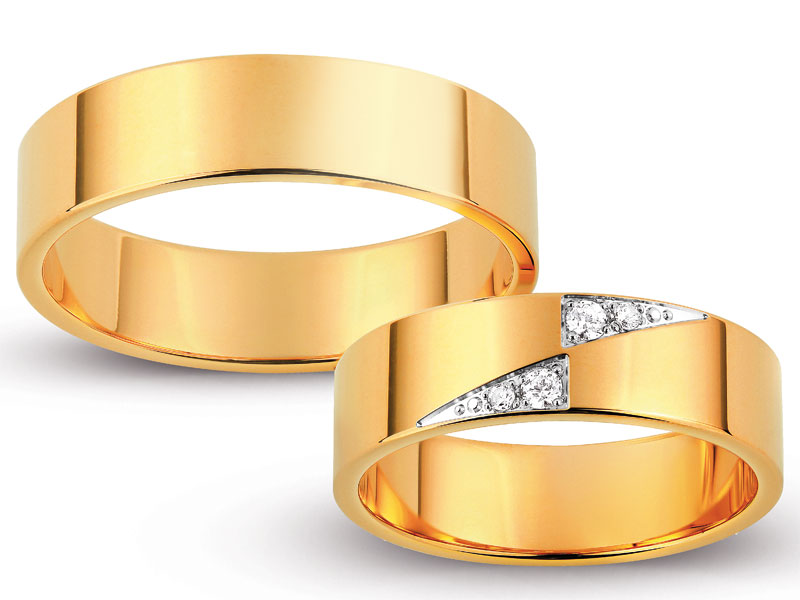 obrączki ślubne z żółtego złota apart